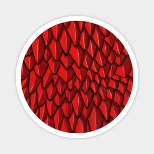 Mystical Red Dragon Scales Magnet